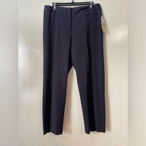 NWT Atelier navy trouser pants pleated cropped size 10 professional academia